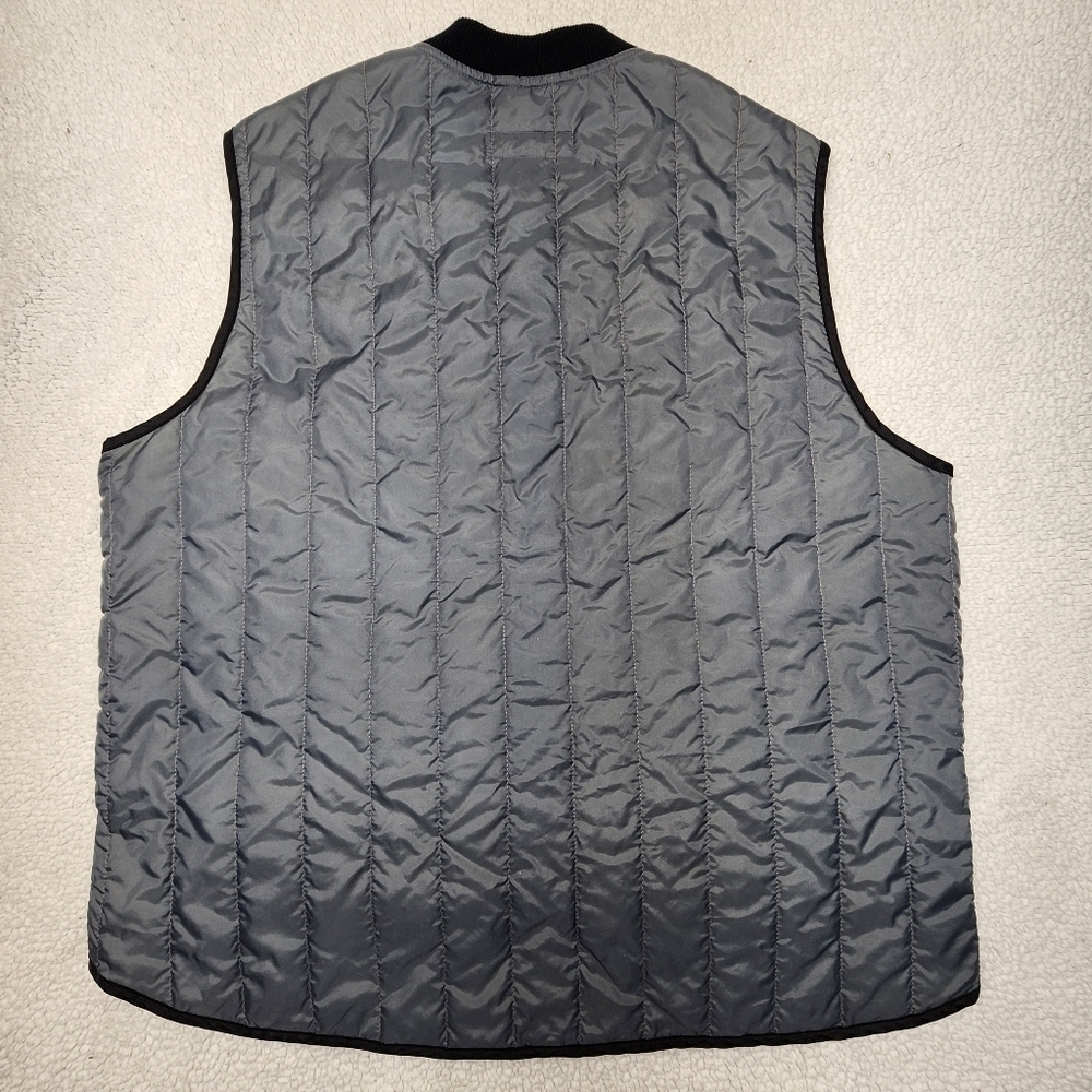 Structure Men's Gray Quilted Yellow Lined Vest XL - Picture 2 of 11